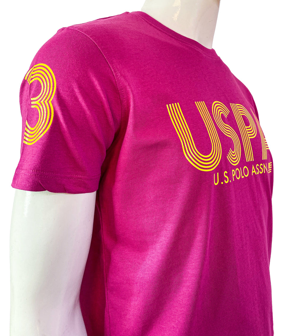 U.S POLO ASSN GRAPHIC PRINT-CLASSIC T-SHIRT | PINK RUBY