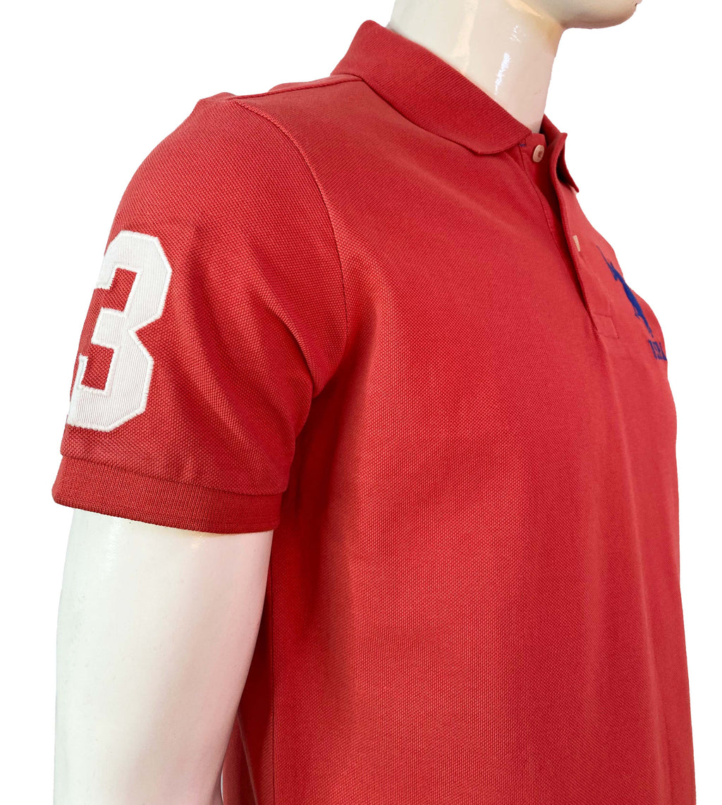 U.S POLO ASSN  PIQUE PRINTED GRAPHIC POLO SHIRT | D.PEACH