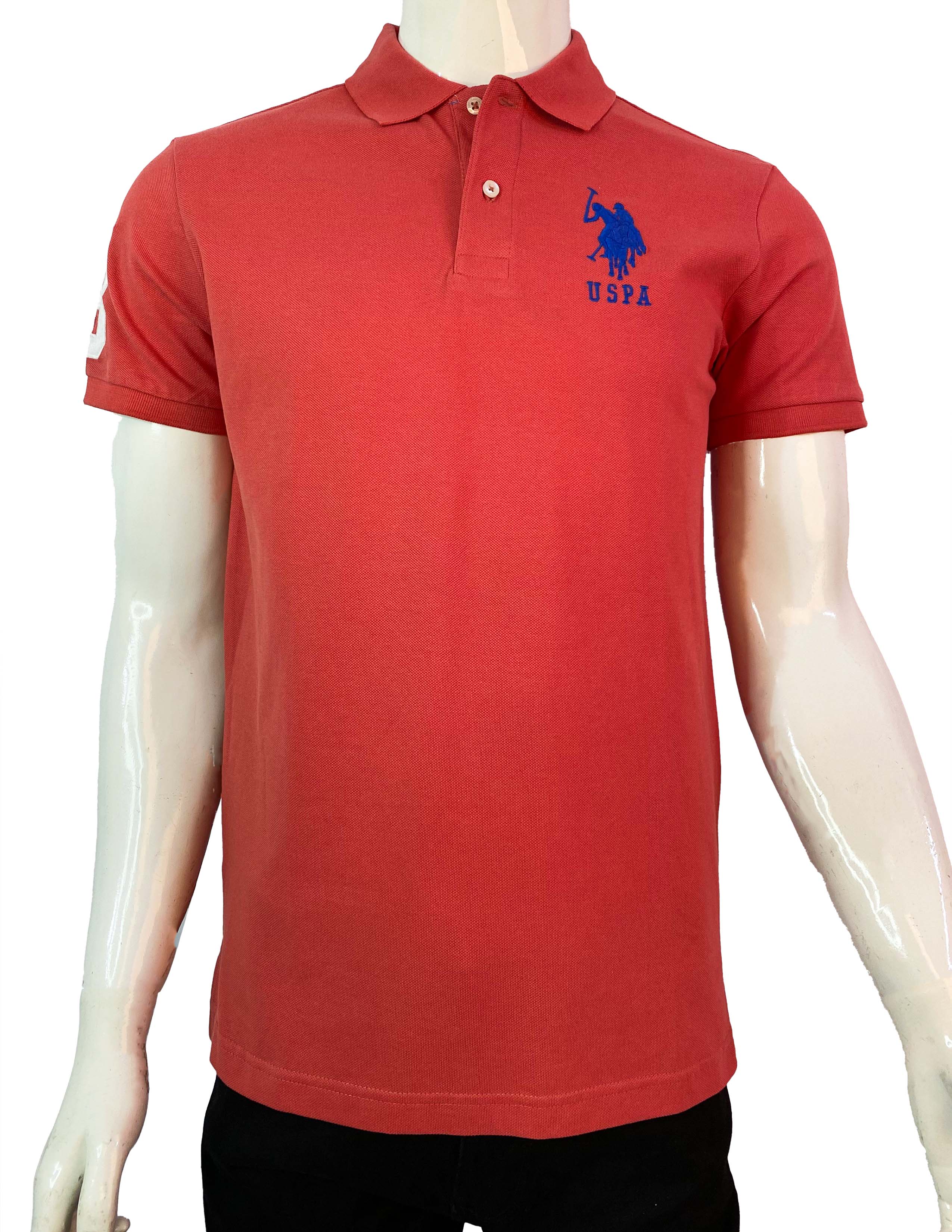 U.S POLO ASSN  PIQUE PRINTED GRAPHIC POLO SHIRT | D.PEACH