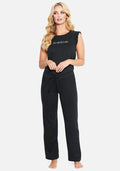 BEBE-WOMENS-PAJAMA SETS SHORTS SLEEVE | BLACK
