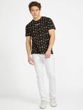 GUESS MENS PODRICK TEE SHIRT | BLACK