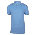 JULES PREMIUM-FLEXIBLE-RIBBED-SHORT SLEEVE-POLO SHIRT | SLUB BLUE