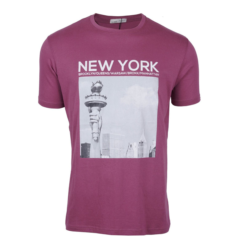 PULL & BEAR SHORT SLEEVE T SHIRT | TEA PINK