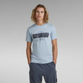 G-STAR RAW T-SHIRT SLIM FIT ROUND NECK-SKY BLUE