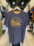 DIESEL AUTHENTIC ORIGINAL STATE GRAPHIC T-SHIRT| DARK GREY