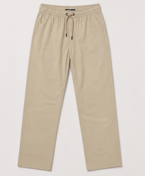 PULL & BEAR LIGHTWEIGHT SOFT FIT TROUSERS | BEIGE