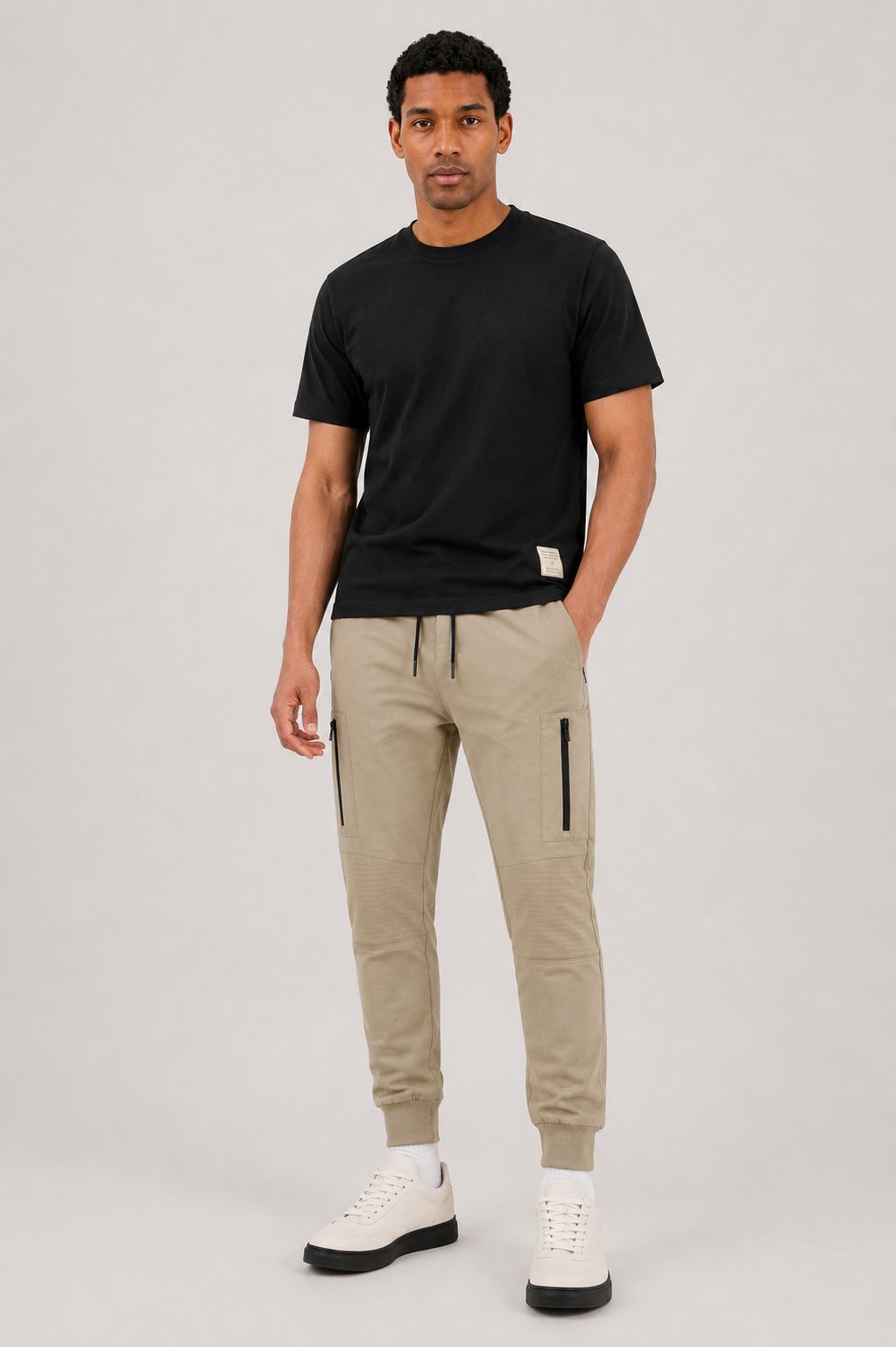 CLAYTON STREET CULTURE PLUSH JOGGER TROUSER | BEIGE