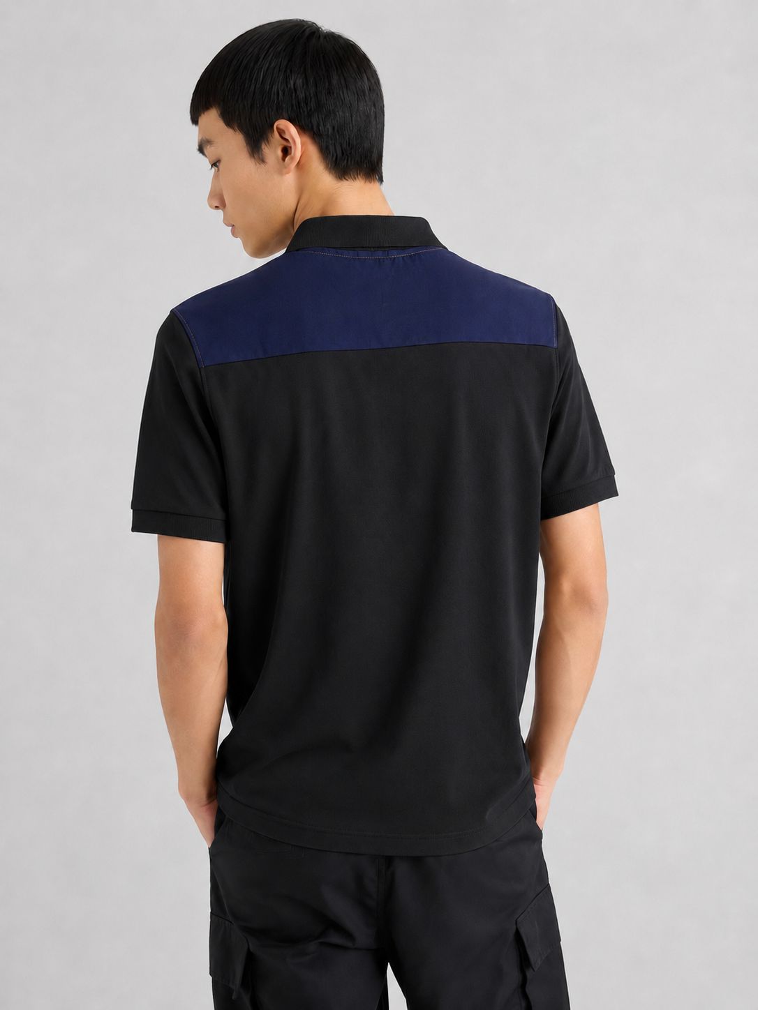 PRADA MEN'S POLO EMBROIDERY LOGO | BLACK