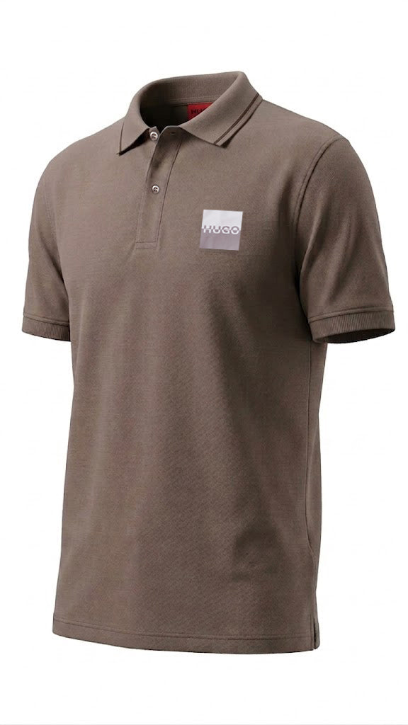 HUGO BOSS DUSPLITY POLO SHIRT | TAUPE