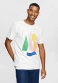 ESPRIT MEN T-SHIRT MIT PRINT | WHITE