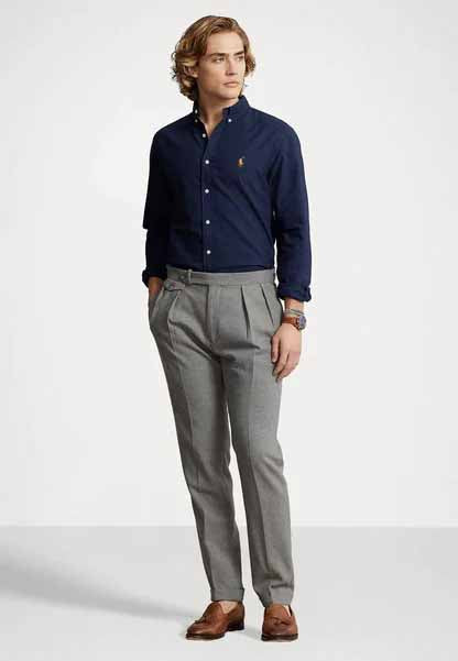 POLO RALPH LAUREN CASUAL REGULAR FIT OXFORD SHIRT | NAVY BLUE
