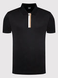 HUGO BOSS MERCERISED-COTTON POLO SHIRT | BLACK