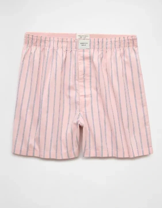 AMERICAN EAGLE pink striped boxer shorts for men
