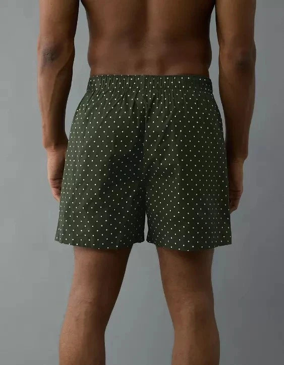 AMERICAN EAGLE dark green polka dot boxer shorts for men