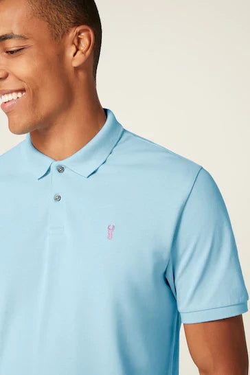 NEXT.- PIQUE POLO SHIRT-MEN | LIGHT BLUE