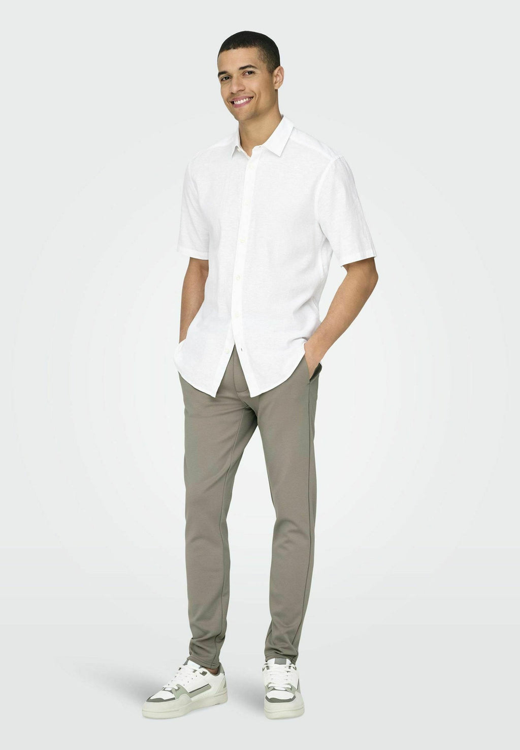 ONLY & SONS SLIM TAPERED FIT PANT / CHINO | VINTAGE KHAKI