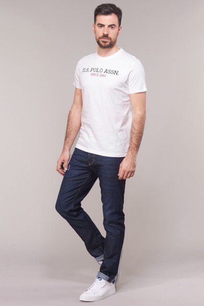 U.S POLO ASSN | BASIC INSTITUTIONAL EMBROIDERED T-SHIRT | WHITE