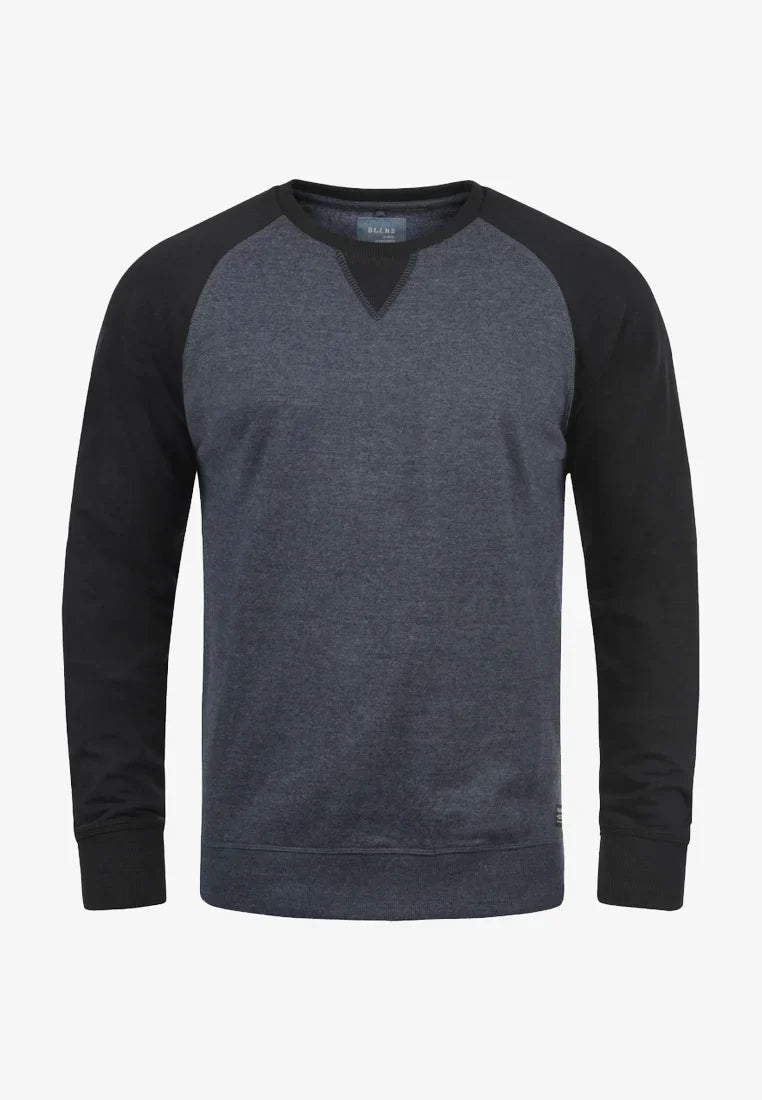 BLEND-MENS-ROUND NECK-SWEATSHIRT | GREY
