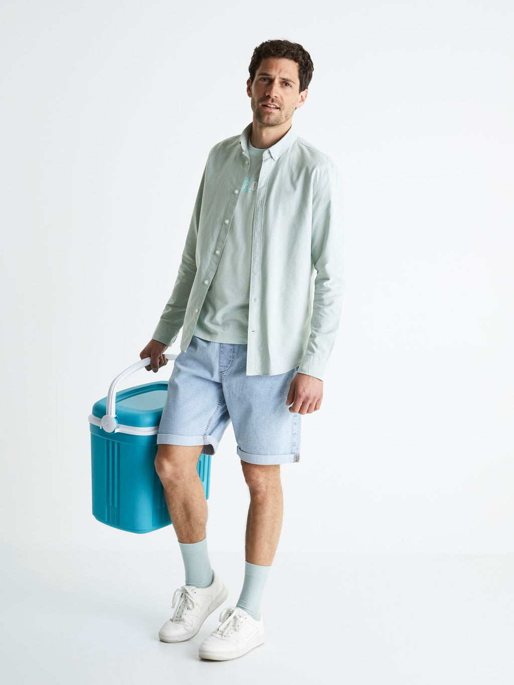 CELIO-REGULAR FIT-BACOFORD COTTON SHIRT | GREEN