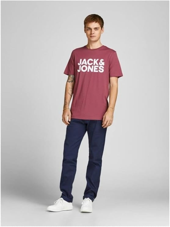 JACK & JONES MEN’S JJECORP LOGO CLASSIC FIT T-SHIRT | HAWAIIAN ROSE