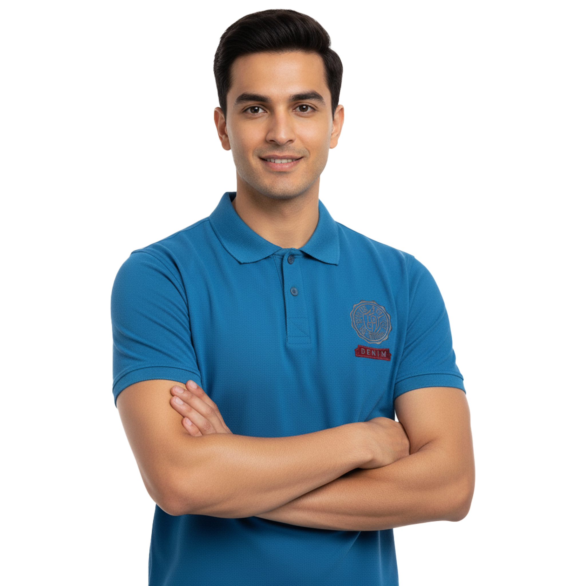 JULES. TODAYSOUTFIT-RIBBED-REGULAR FIT POLO SHIRT | BLUE