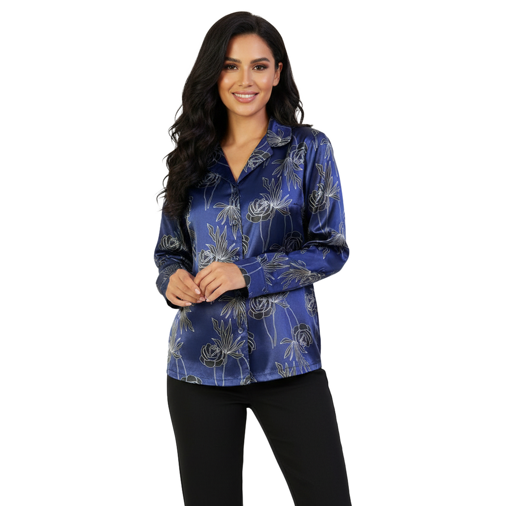 QUEENTEX NIGHT TOP WOMEN'S | NAVY
