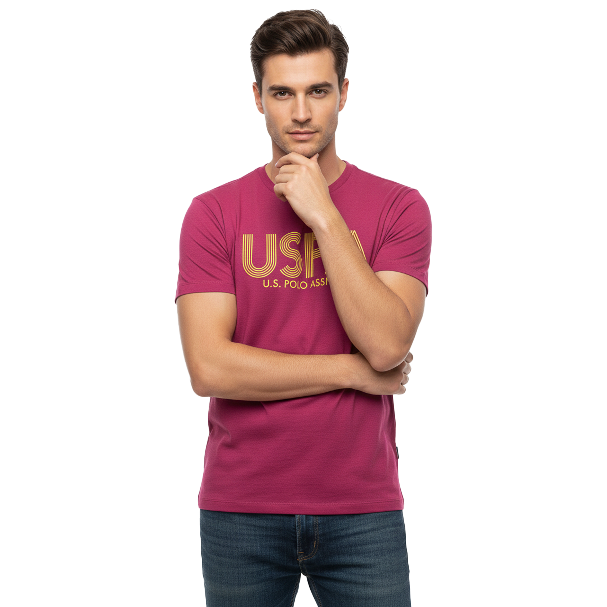 U.S POLO ASSN GRAPHIC PRINT-CLASSIC T-SHIRT | PINK RUBY
