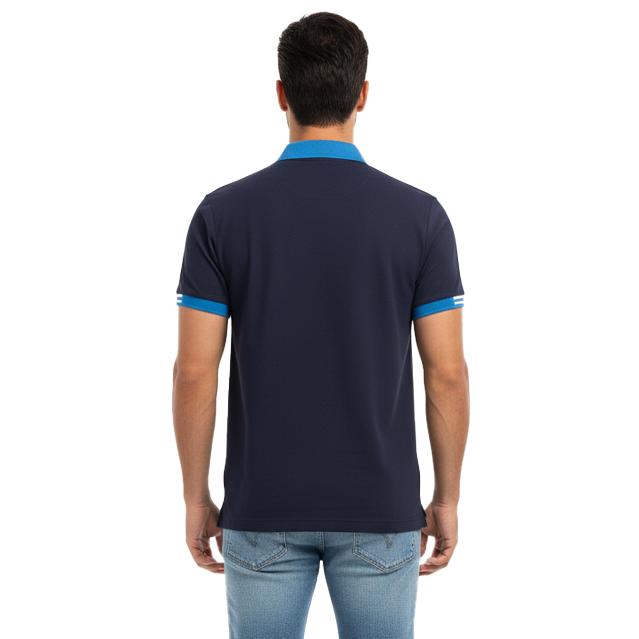 ARMANI EXCHANGE AX LOGO PRINT - POLO SHIRT | NAVY