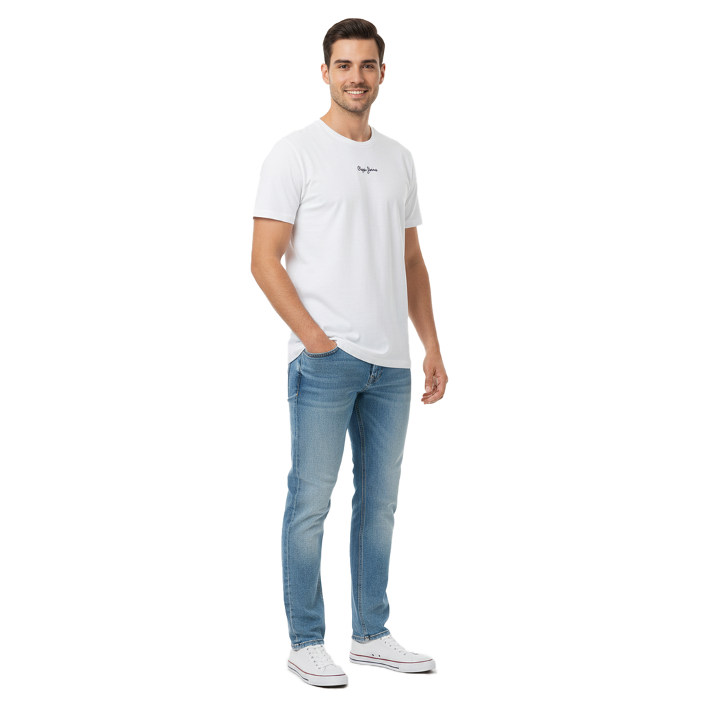 PEPE JEANS LONDON-ALCOTT-REGULAR FIT-T-SHIRT | WHITE