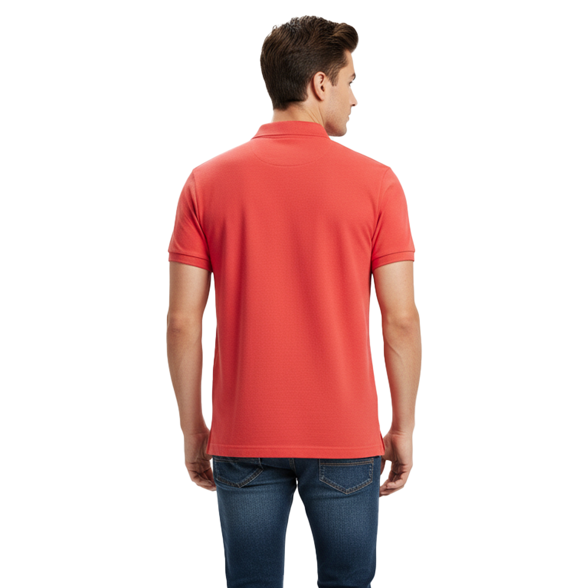 U.S POLO ASSN  PIQUE PRINTED GRAPHIC POLO SHIRT | D.PEACH