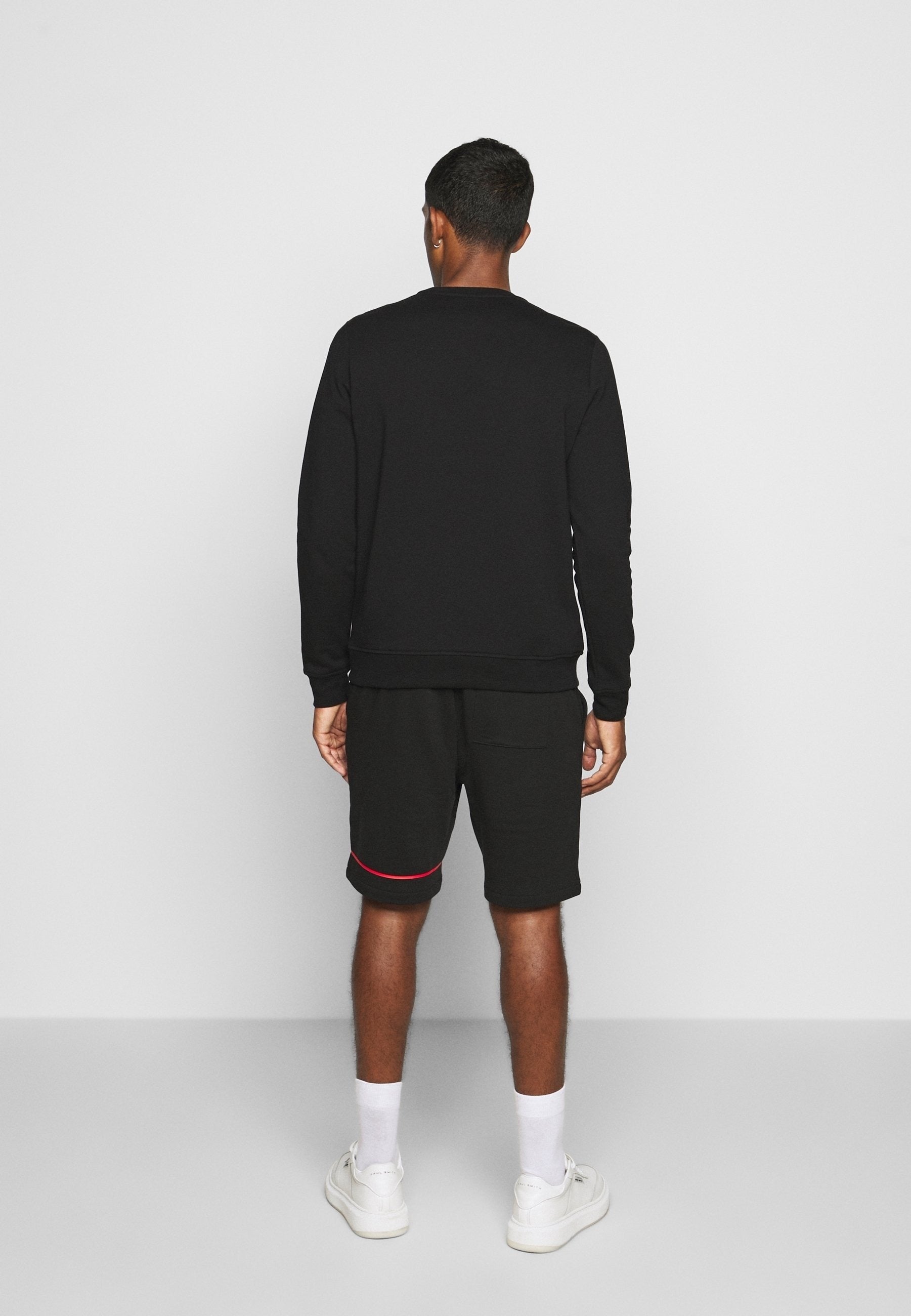 KARL LAGERFELD PRE-OWNED SWEATSHIRT - EMBROIDERED & LEATHER | BLACK