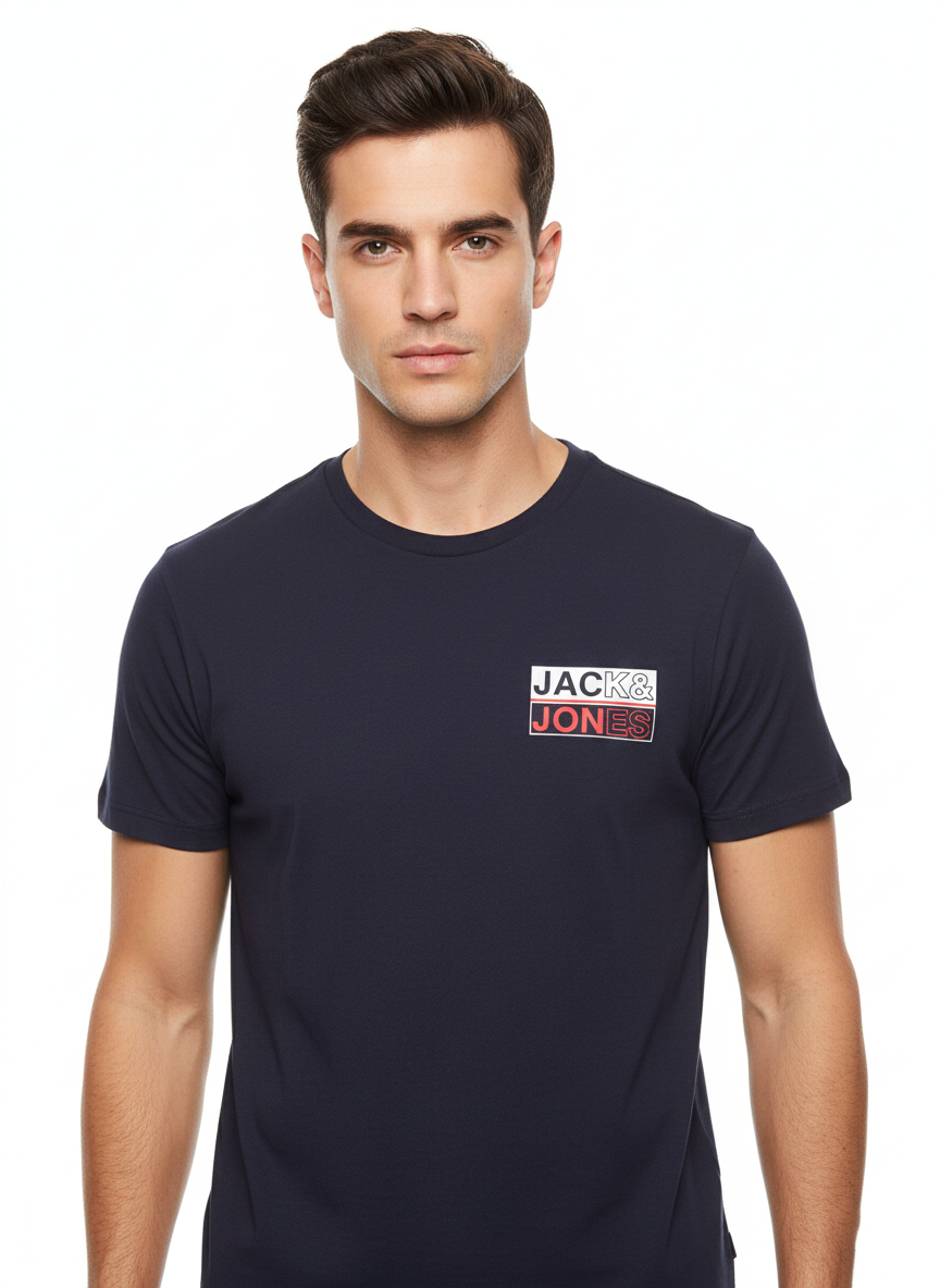 JACK & JONES MENS PREMIUM LOGO T-SHIRT | NAVY BLUE