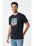 JACK & JONES MEN’S SURFING GRAPHIC T-SHIRT | NAVY BLUE