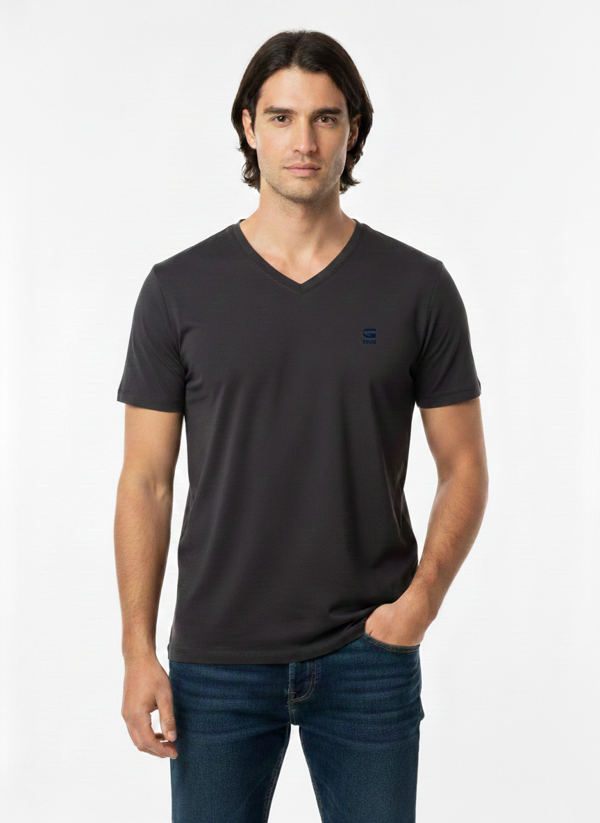 G-STAR RAW MEN’S PREMIUM V-NECK T-SHIRT | BLACK