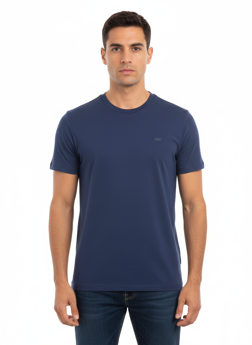DIESEL MEN’S PREMIUM CREW NECK T-SHIRT NAVY BLUE