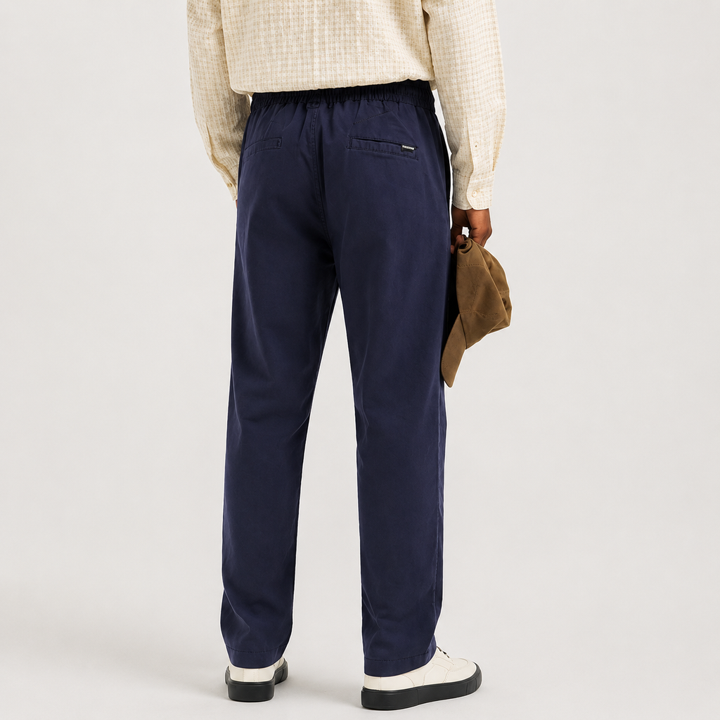 PULL & BEAR LIGHTWEIGHT SOFT FIT TROUSERS | DARK PURPLE