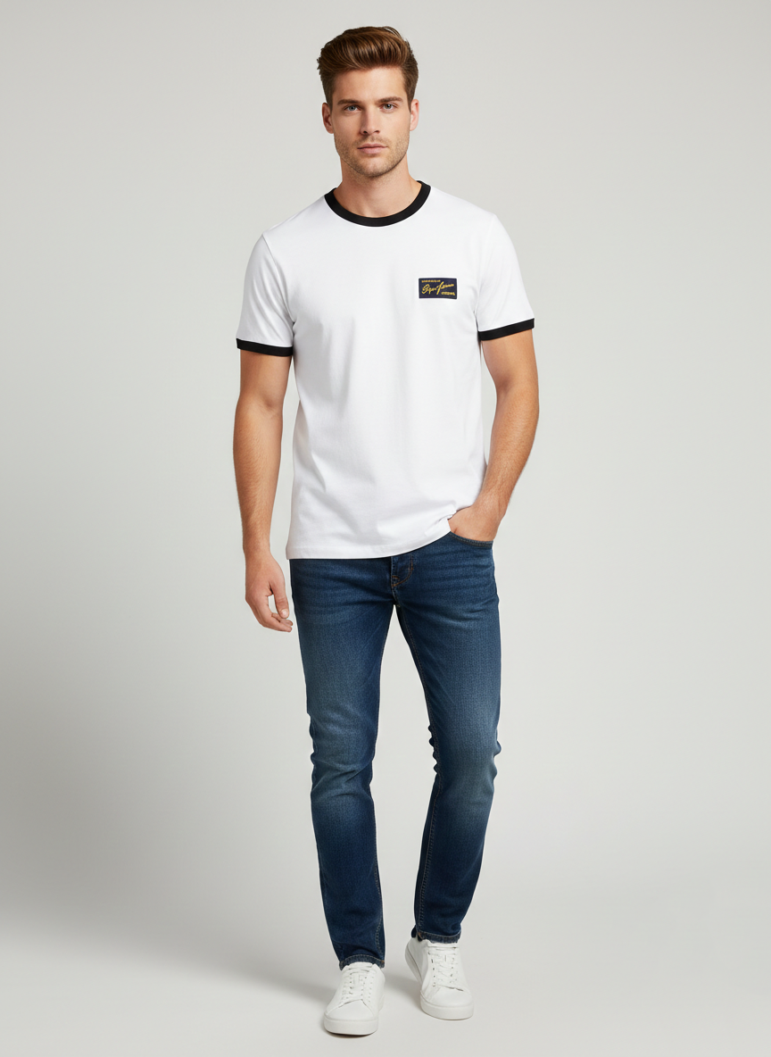 PEPE JEANS MEN’S PREMIUM LOGO T-SHIRT | WHITE