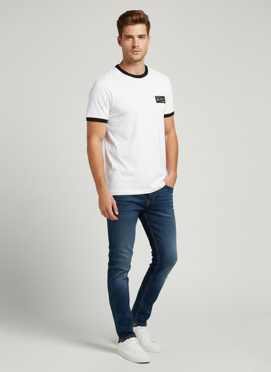 PEPE JEANS MEN’S PREMIUM LOGO T-SHIRT | WHITE