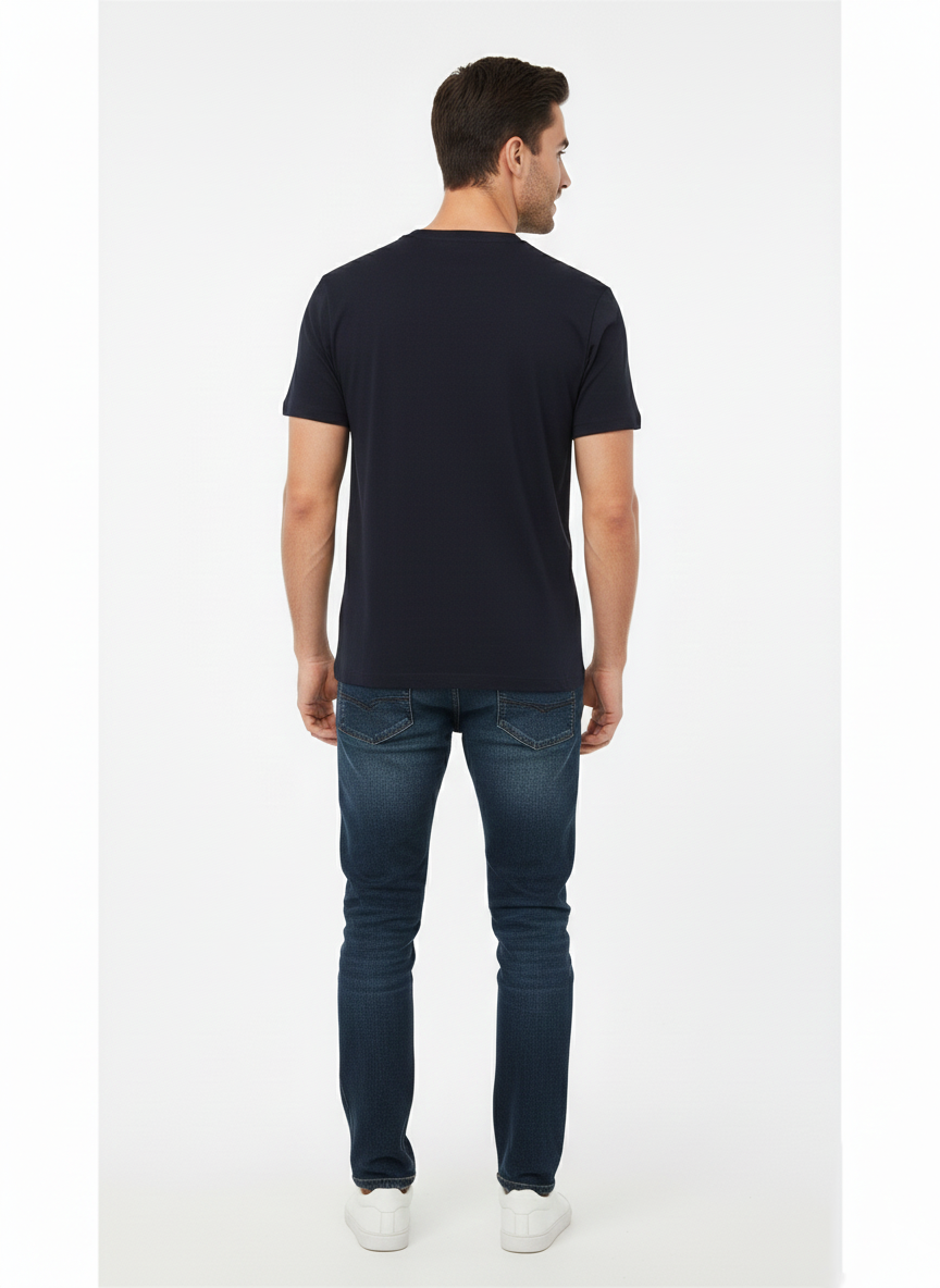 JACK & JONES PREMIUM LOGO T-SHIRT FOR MEN  | NAVY BLUE