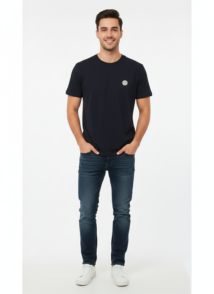 JACK & JONES PREMIUM LOGO T-SHIRT FOR MEN  | NAVY BLUE