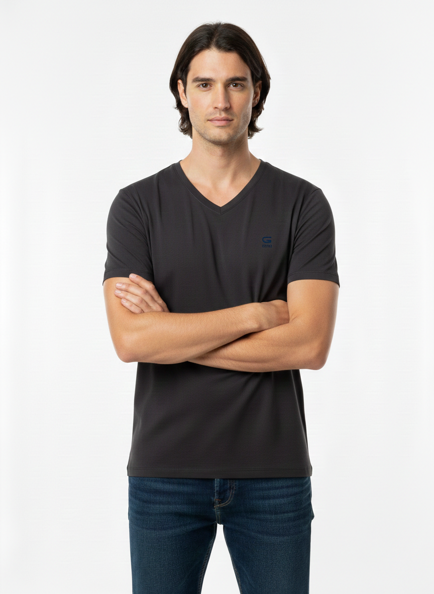 G-STAR RAW MEN’S PREMIUM V-NECK T-SHIRT | BLACK