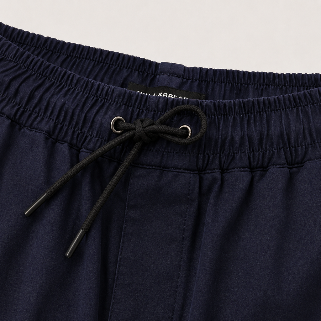 PULL & BEAR LIGHTWEIGHT SOFT FIT TROUSERS | DARK PURPLE