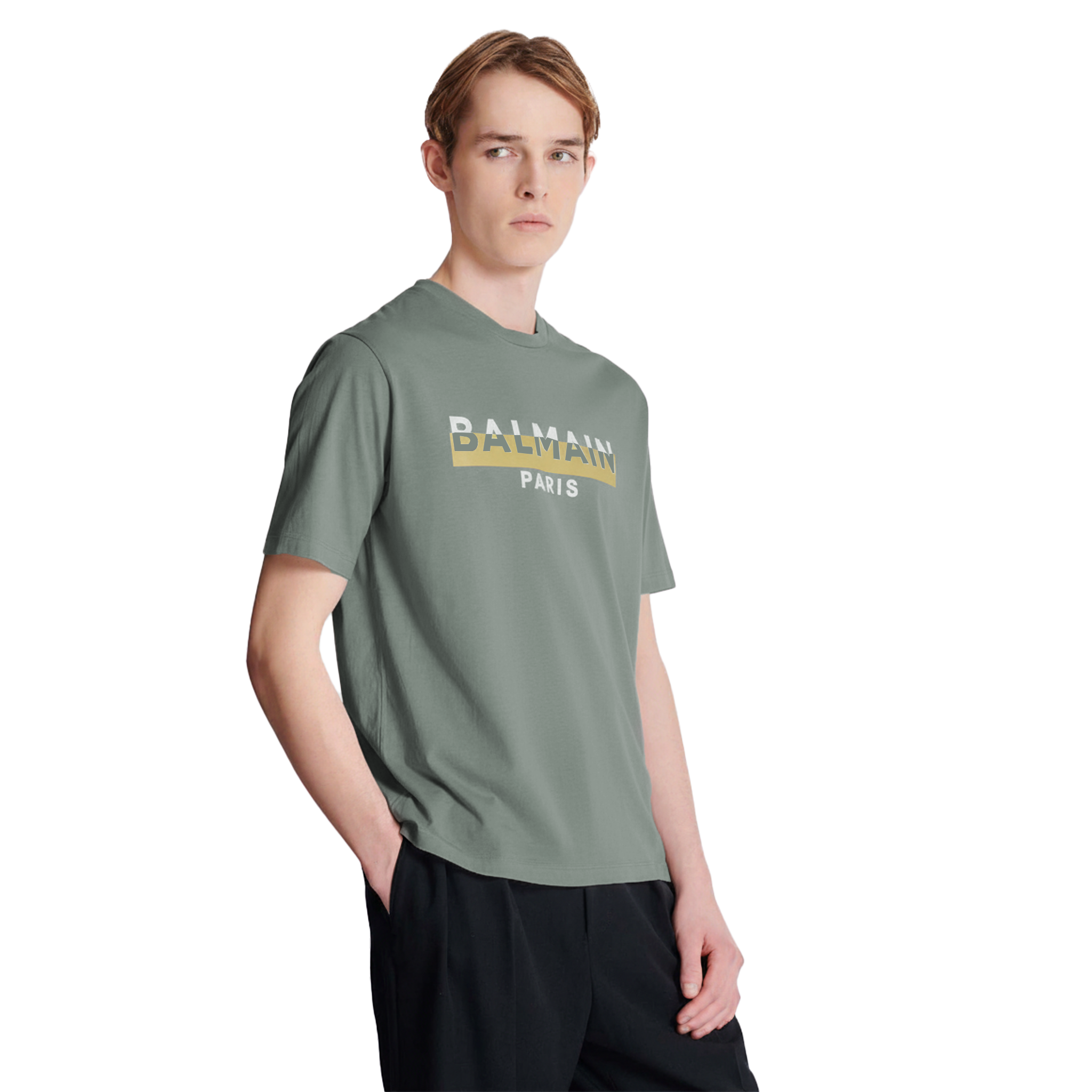 BALMAIN PARIS PREMIUM MEN'S T SHIRT | GREY