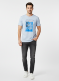 JACK & JONES MEN’S PREMIUM GRAPHIC T-SHIRT | LIGHT BLUE