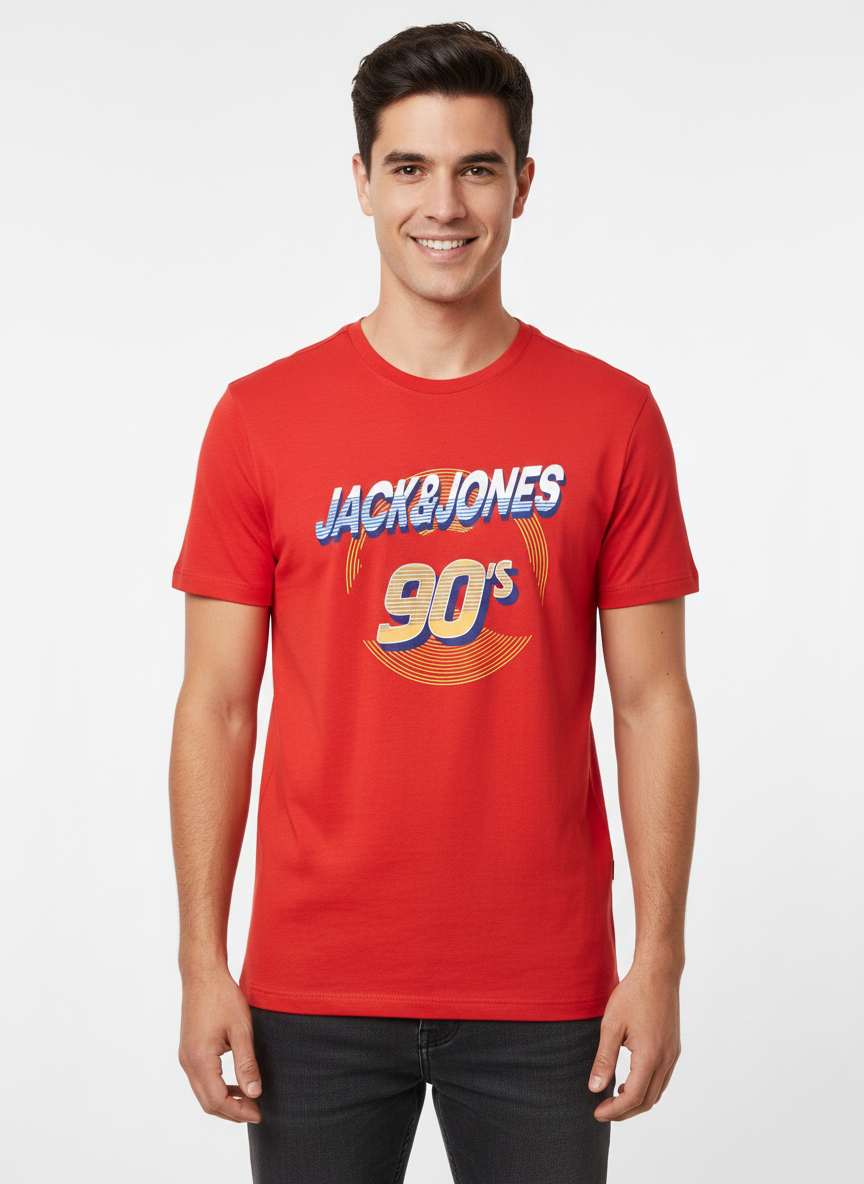 JACK & JONES 90’S GRAPHIC T-SHIRT | RED
