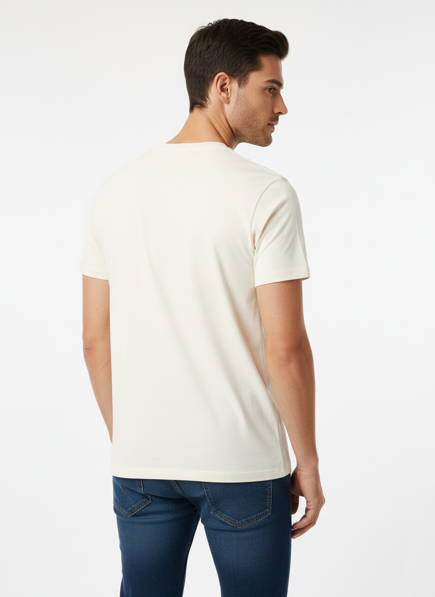 JACK & JONES PREMIUM GRAPHIC T-SHIRT FOR MEN | BEIGE