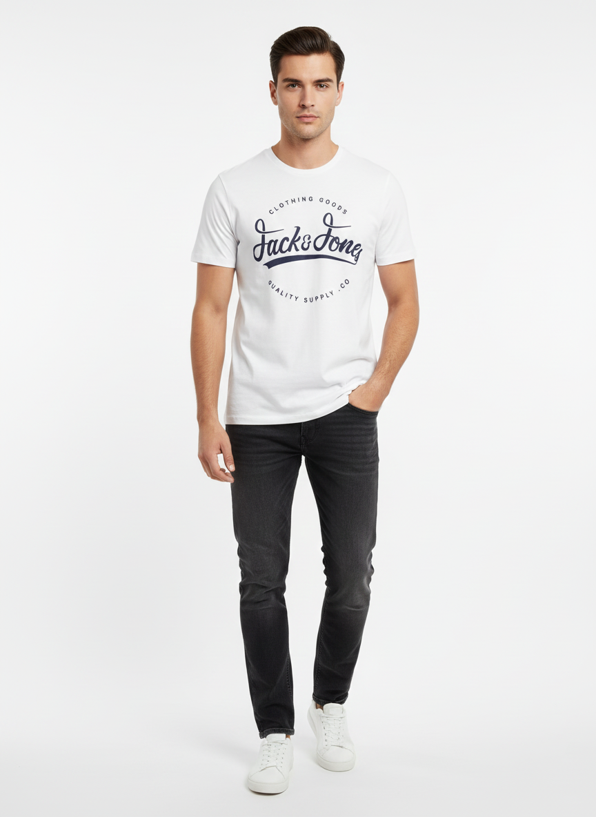JACK & JONES MEN’S PREMIUM GRAPHIC T-SHIRT | WHITE