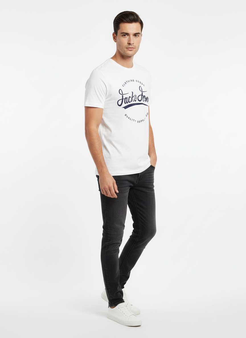 JACK & JONES MEN’S PREMIUM GRAPHIC T-SHIRT | WHITE