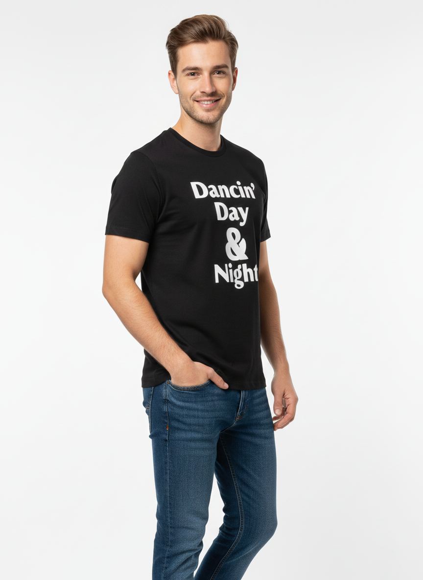 JACK & JONES MEN’S PREMIUM  GRAPHIC T-SHIRT | BLACK