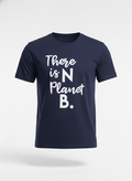 JACK & JONES ''THERE IS NO PLANET B'' PRINTED PREMIUM T-SHIRT FOR MEN | BLUE
